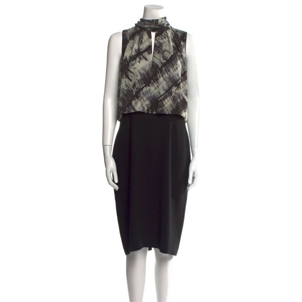 Lafayette 148‎ Printed Mini Dress Career Work Size 6 Buisness